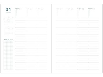 LGP−左3右4週間計画・縦型・L16K - ビジネスダイアリー用内ページ