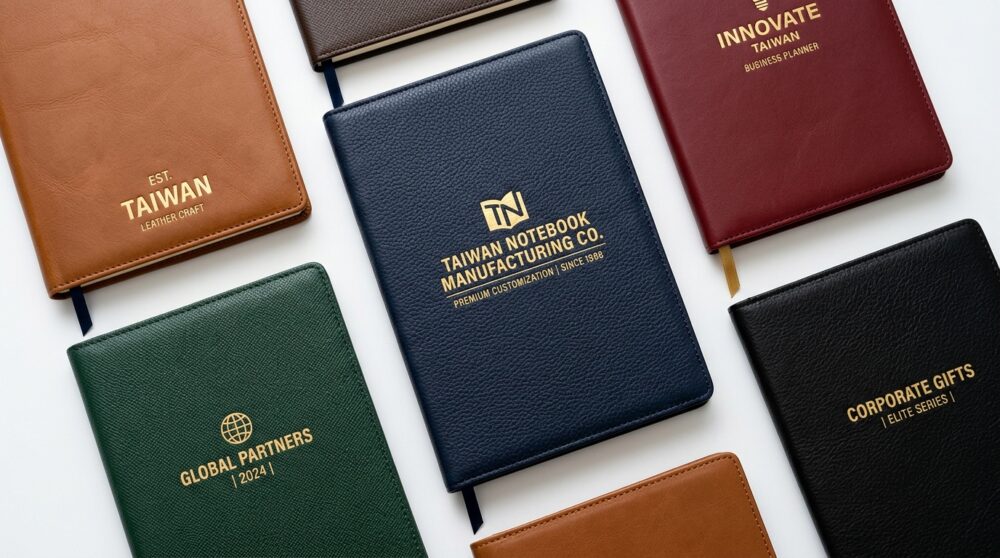 Custom notebook cover materials and finishing options – hot stamping, UV printing, embossing